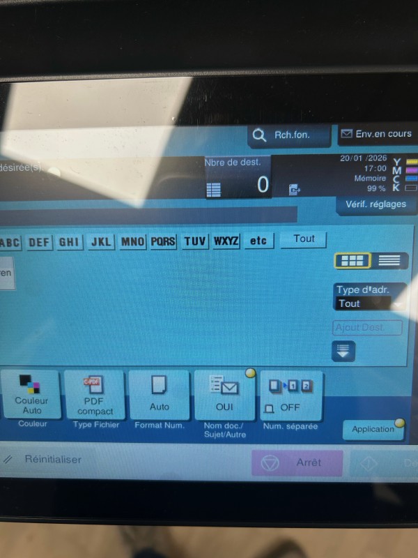 vente d’un multifonction Konica minolta bhc 3321i pour   un médecin  sur Antibes 